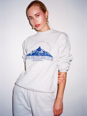 Zizi Donohoe Logo Thick Grey Sweatshirt L Aspen Athletic Association Made USA